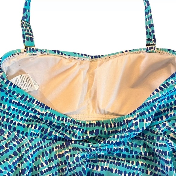 NWT Island Escape Printed Strapless or Halter Ruffled Tankini Top Size 6 - Picture 6 of 10